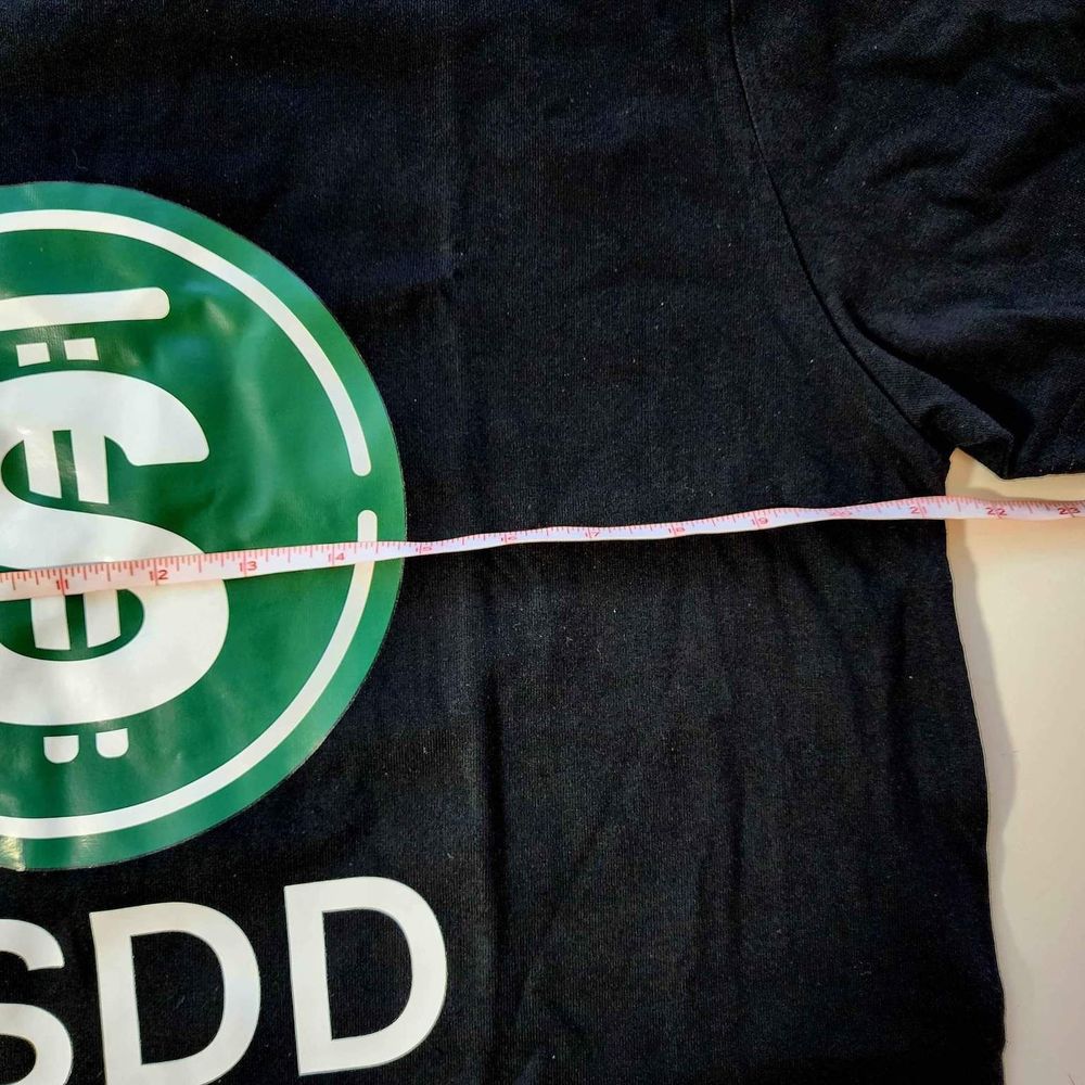 USDD Blockchain Stablecoin Logo Black Graphic T-Shirt Men's XL Crew Neck Tee - Picture 5 of 5